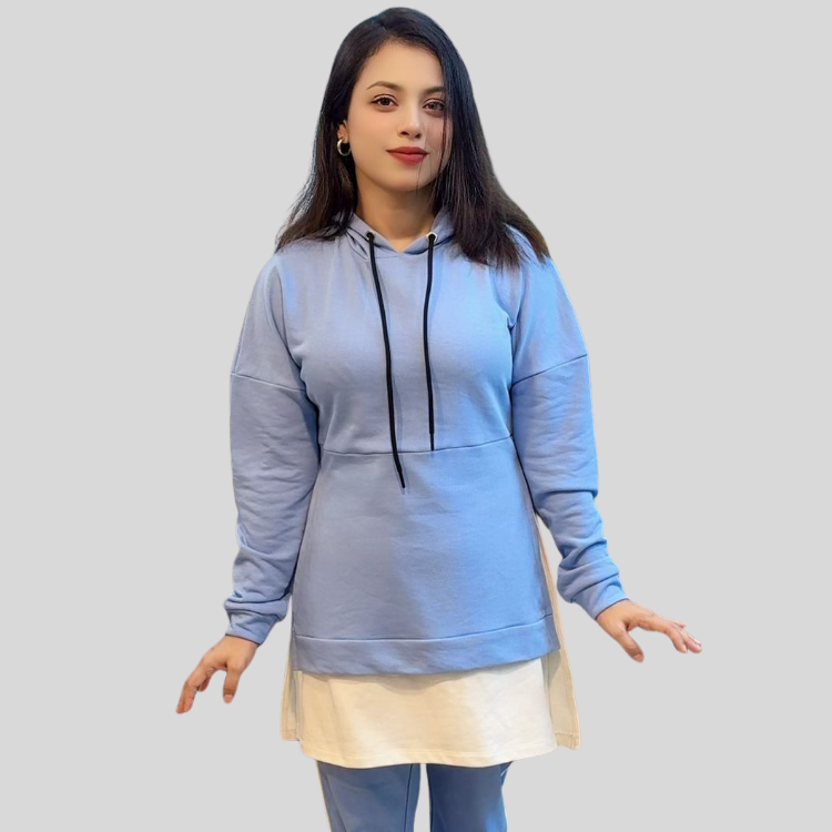 প্রিমিয়াম টেরি ফ্যাব্রিক হুডি টপ ও প্যান্ট সেট