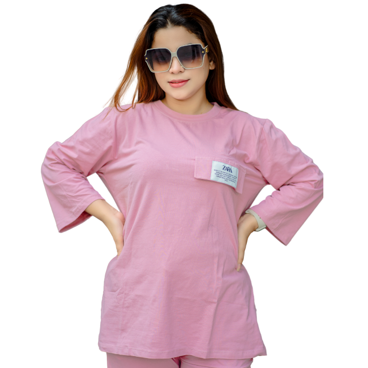 অভিশ্বাস্য মুল্যে প্রিমিয়াম ব্লাশ পকেট — Lycra-Cotton কো-অর্ড