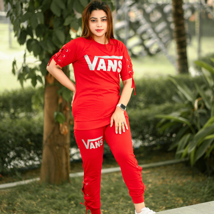 অভিশ্বাস্য মুল্যে প্রিমিয়াম রেড “VANS” টু-পিস সেট